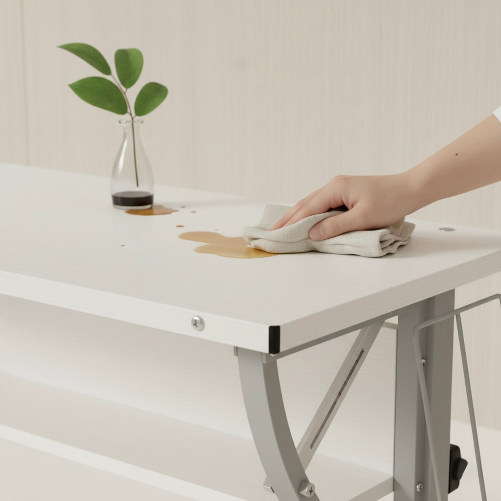 Biurko regulowane białe i szare – nowoczesny design i komfort