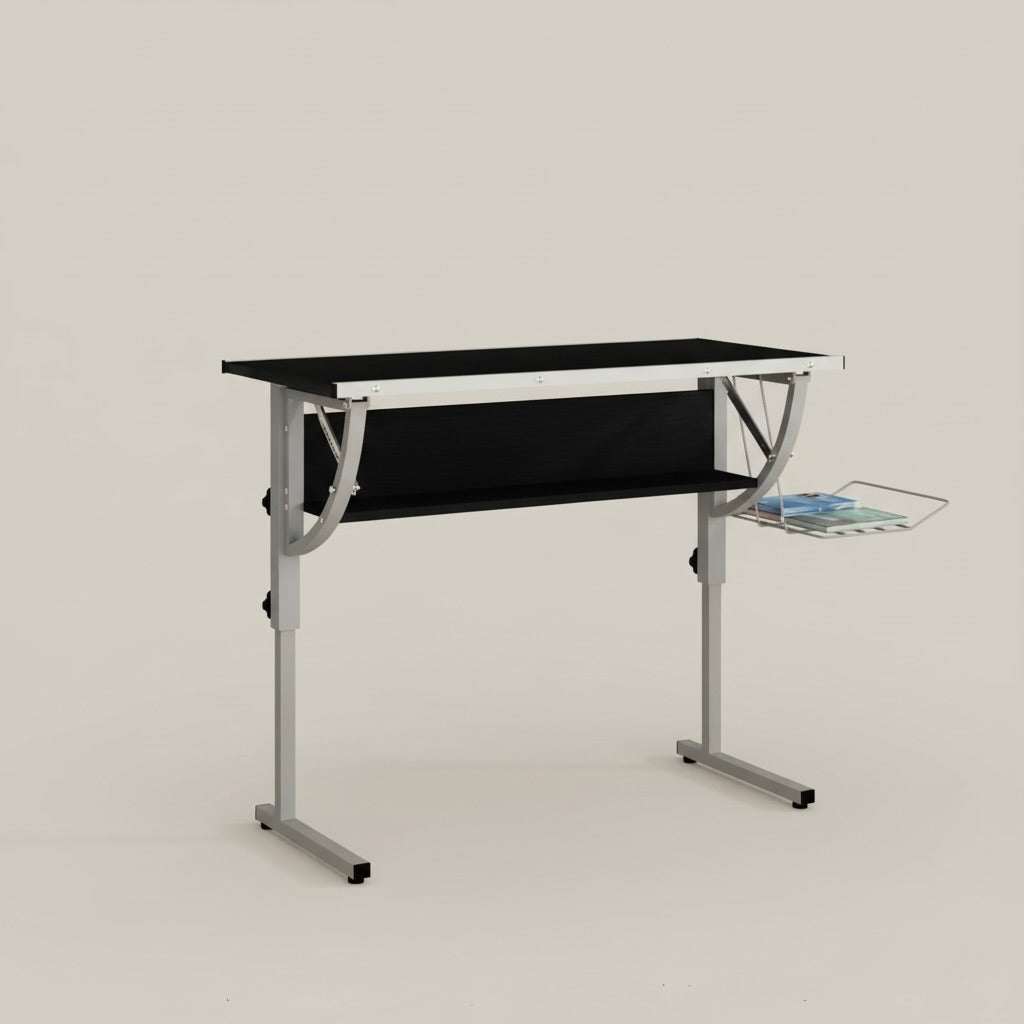 Biurko regulowane białe i szare – nowoczesny design i komfort